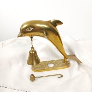 Charming Gold Dolphin with Bell